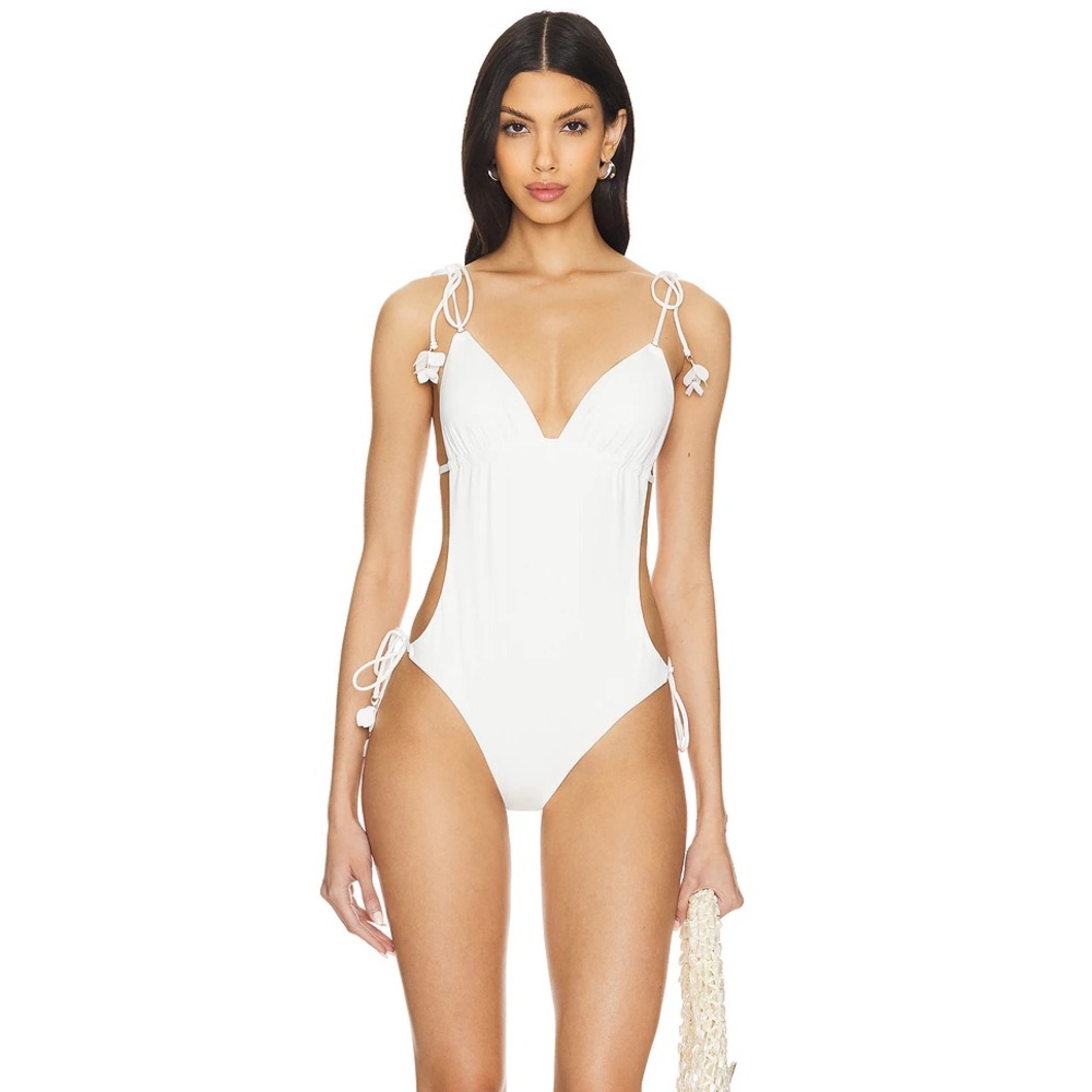 Zimmermann Bikini Pop Flower Trim One Piece